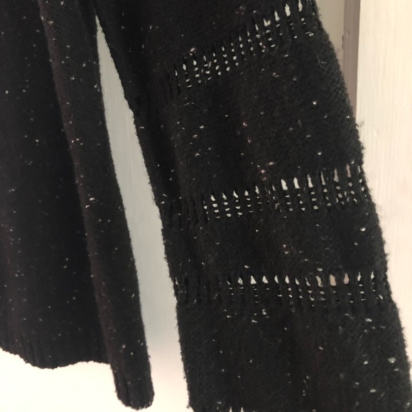 Gentle fawn black sweater with knit detail, small - Picture 6 of 7